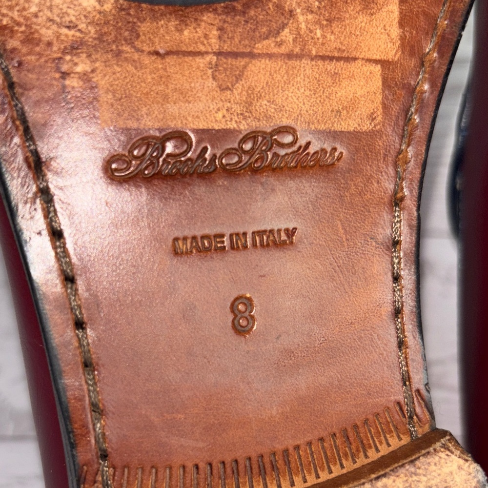Brooks Brothers Burgundy Leather Loafers - Picture 6 of 6
